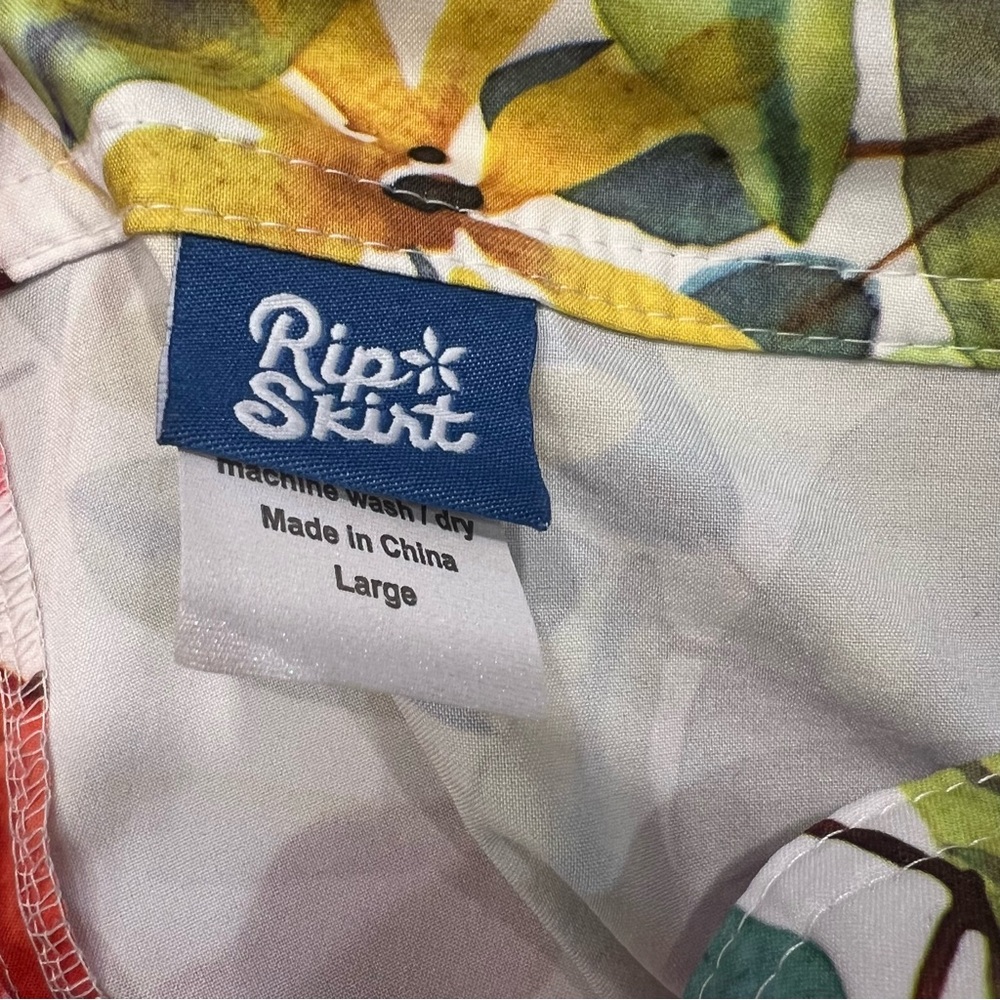 Rip Skirt Ripskirt Hawaii Wildflower Floral Wrap Skirt Length 2 Little Leg Large - Picture 4 of 6